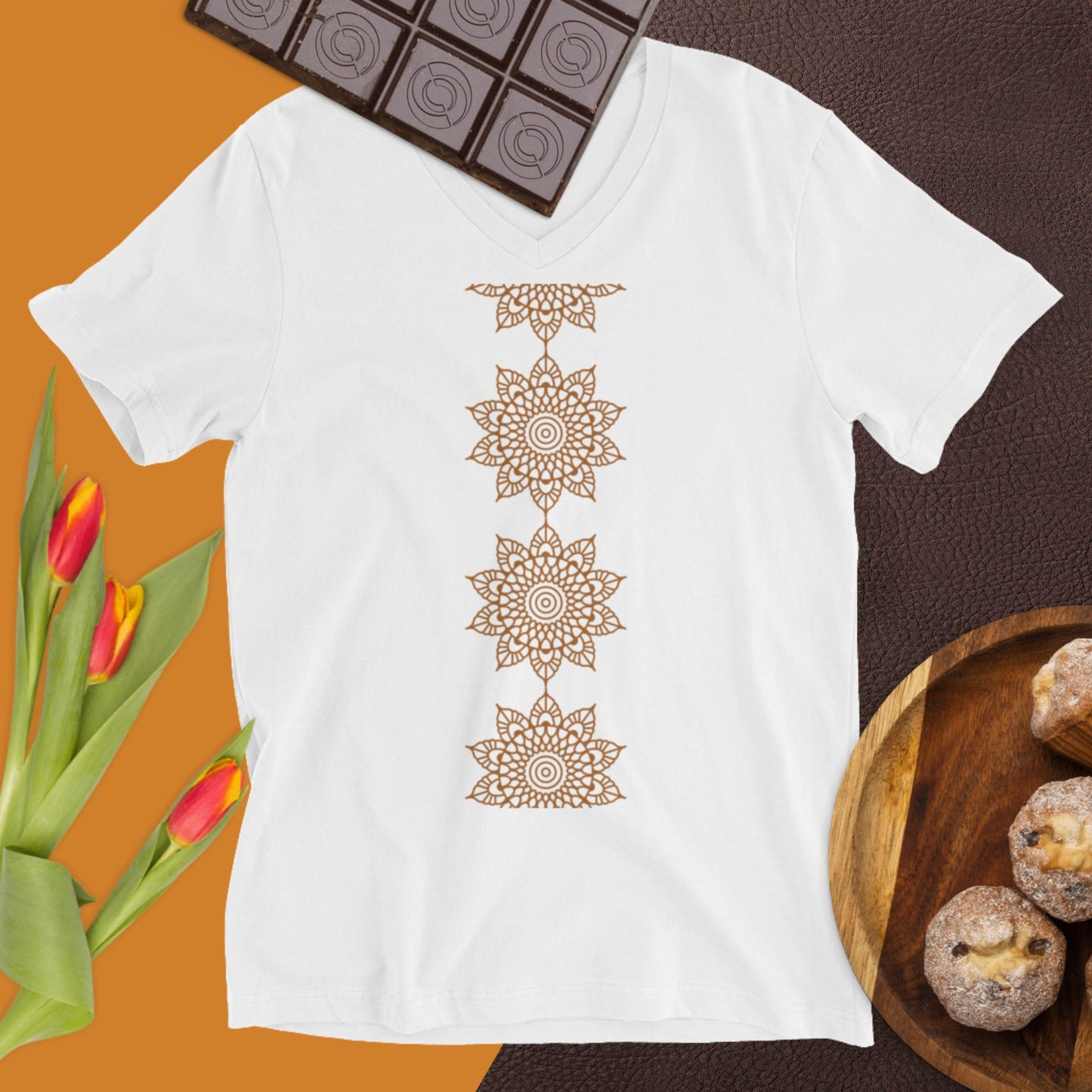 Unisex Short Sleeve V-Neck T-Shirt